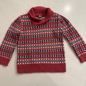 Tea Collection Kids Fair Isle Cowl Neck Sweater Size S 4- 5